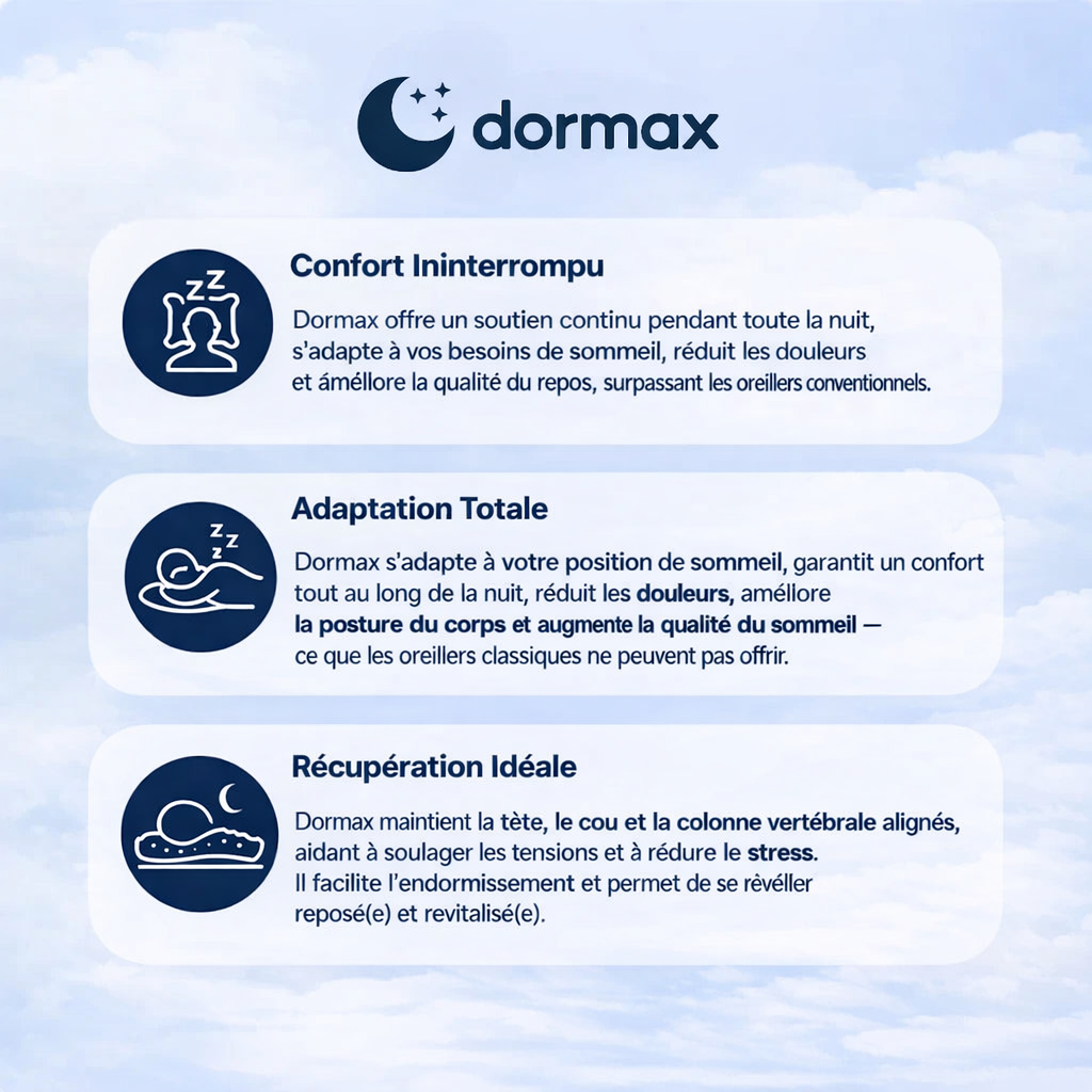 Dormax - Réveillez-vous sans douleur